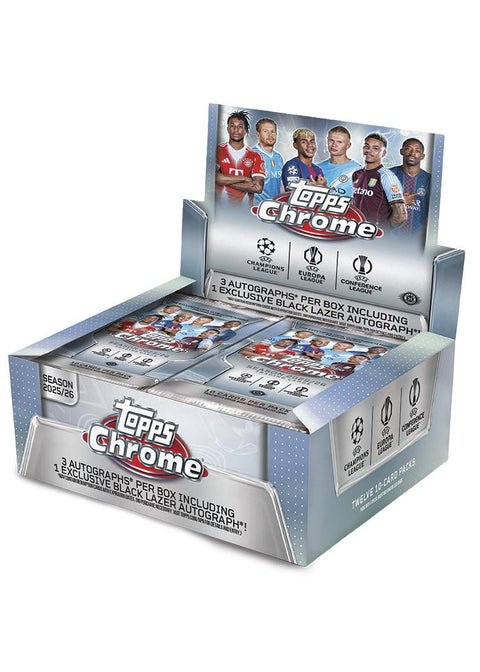 2025/26 Topps Chrome UEFA Club Competitions Soccer Hobby Jumbo