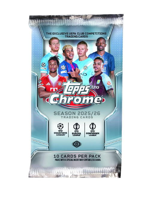 2025/26 Topps Chrome UEFA Club Competitions Soccer Hobby Jumbo