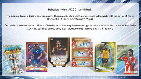 2025/26 Topps Chrome UEFA Club Competitions Soccer Hanger
