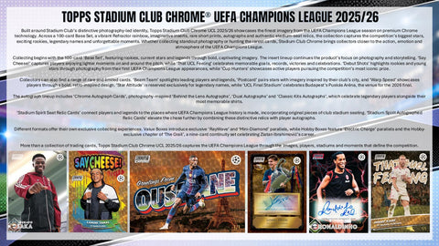 2025/26 Topps Stadium Club Chrome UEFA Club Competitions Soccer Hobby (Presell)
