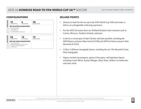 2025/26 Panini Donruss Road to FIFA World Cup Soccer Jumbo Value