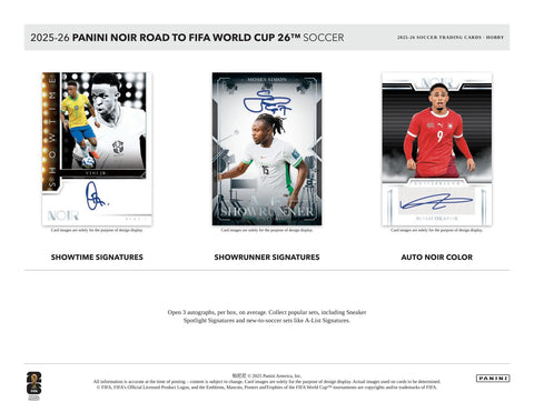 2025/26 Panini Noir Road to FIFA World Cup Soccer Hobby