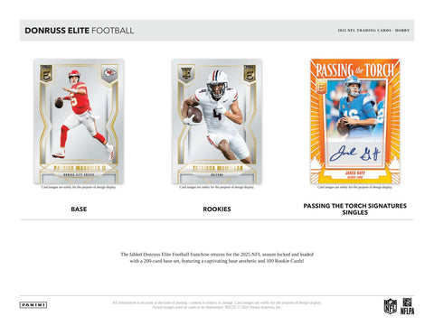 2025 Panini Donruss Elite Football Hobby