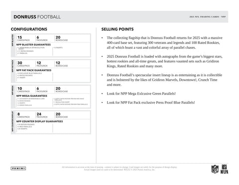2025 Panini Donruss Football Jumbo Value 12-Pack