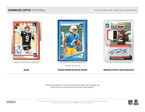 2025 Panini Donruss Optic Football 6-Pack Hobby Blaster (Blue Scope Parallels!)