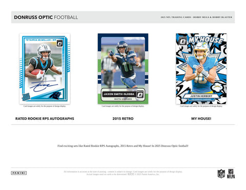 2025 Panini Donruss Optic Football 6-Pack Hobby Blaster (Blue Scope Parallels!)