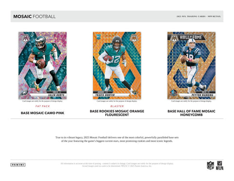 2025 Panini Mosaic Football Jumbo Value 12-Pack