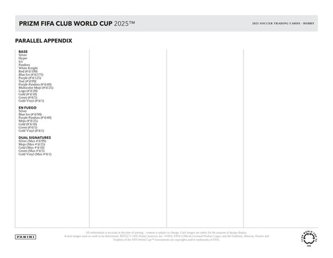 2025 Panini Prizm FIFA Club World Cup Soccer Hobby Box