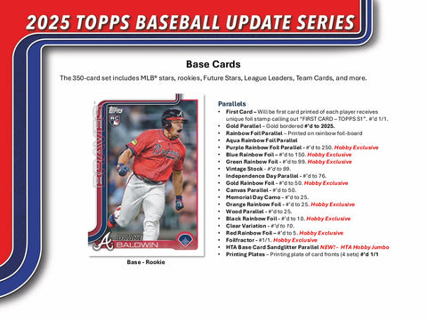 2025 Topps Update Series Baseball Hobby Jumbo Pack