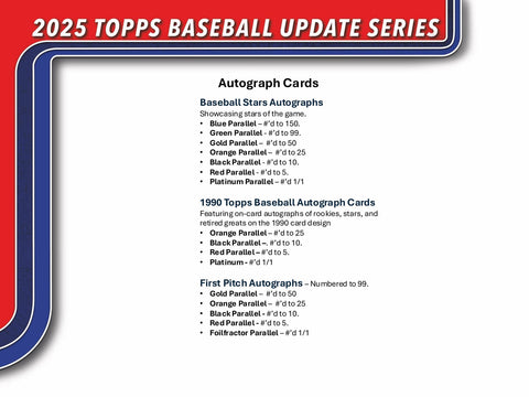 2025 Topps Update Series Baseball Hobby Jumbo Pack