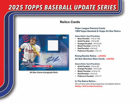 2025 Topps Update Series Baseball Hobby Jumbo Pack