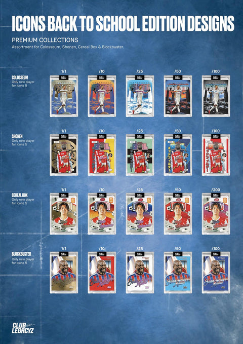 2026 Club Legacyz Icons Back to School Fifth Edition Soccer Hobby