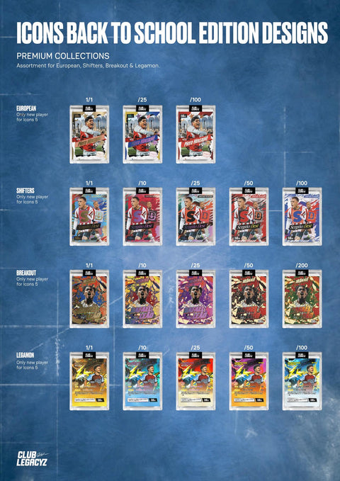2026 Club Legacyz Icons Back to School Fifth Edition Soccer Hobby