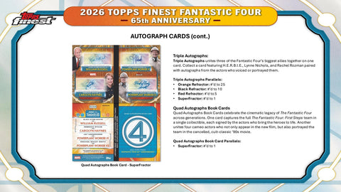 2026 Topps Finest Fantastic Four Hobby