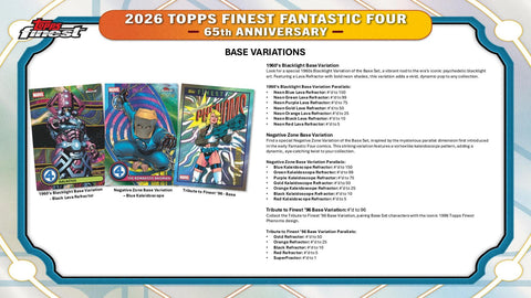 2026 Topps Finest Fantastic Four Hobby