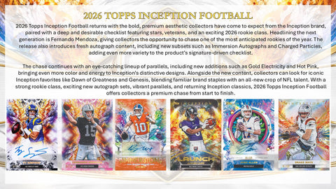 2026 Topps Inception Football Hobby (Presell)