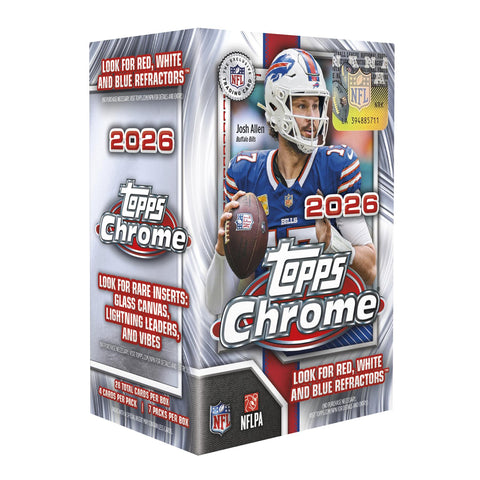 2026 Topps Chrome Football Blaster (Presell)