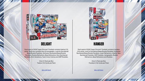2026 Topps Chrome Football Hanger (Presell)