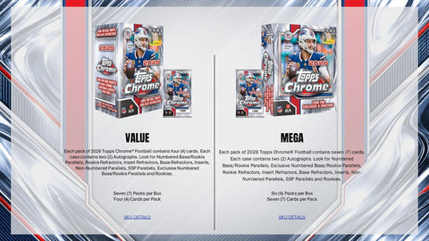 2026 Topps Chrome Football Hobby (Presell)