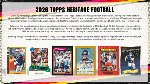 2026 Topps Heritage Football Blaster