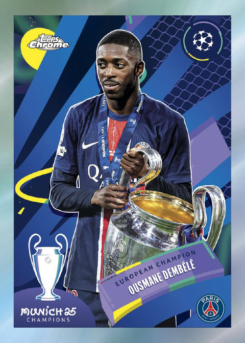 2025/26 Topps Chrome UEFA Club Competitions Soccer Hobby Jumbo