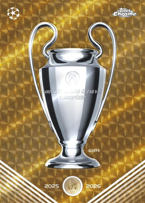 2025/26 Topps Chrome UEFA Club Competitions Soccer Hobby Jumbo