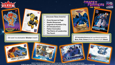 2026 Upper Deck Fleer The Transformers: The Movie 40th Anniversary Hobby (Presell)