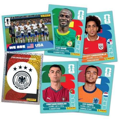 2026 Panini FIFA World Cup Soccer 50-Pack Sticker Box - German Version