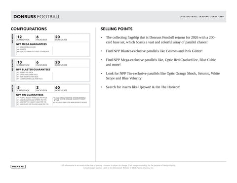 2026 Panini Donruss Football Mega (Presell)