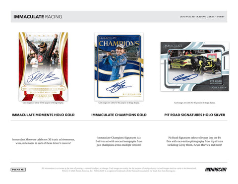 2026 Panini Immaculate NASCAR Racing Hobby (Presell)