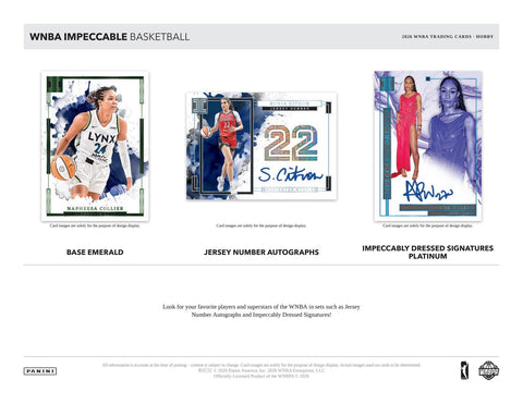2026 Panini Impeccable WNBA Basketball Hobby (Presell)