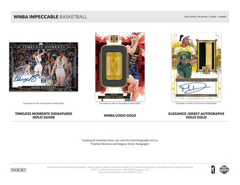 2026 Panini Impeccable WNBA Basketball Hobby (Presell)