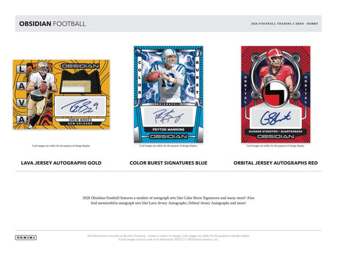 2026 Panini Obsidian Football Hobby (Presell)