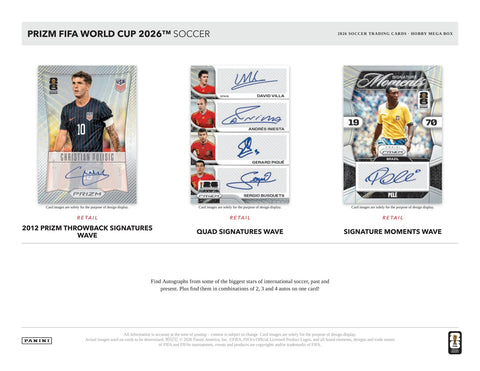 2026 Panini Prizm FIFA World Cup Soccer Mega Hobby