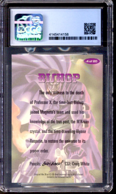 1995 Bishop Fleer Ultra X-Men All-Chromium Fleer #3/20 Alternate X Embossed CGC 9.0 *4145414156*