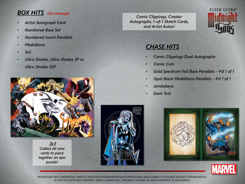 Marvel Fleer Ultra Midnight Sons Trading Cards Hobby Pack (Upper Deck 2023)