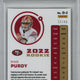 2022 Panini Chronicles Green Brock Purdy Card #D-2 22/49 PSA 10