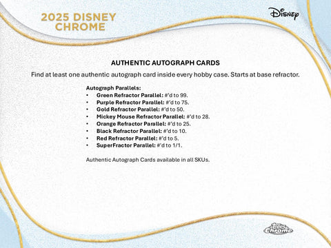 Disney Chrome Hobby (Topps 2025)