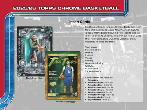 2025/26 Topps Chrome Basketball Hobby Jumbo