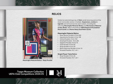 2024/25 Topps UEFA Club Competitions Museum Collection Soccer Hobby