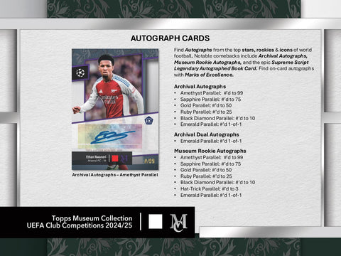 2024/25 Topps UEFA Club Competitions Museum Collection Soccer Hobby