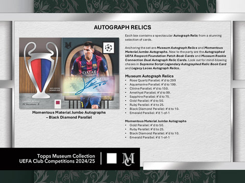 2024/25 Topps UEFA Club Competitions Museum Collection Soccer Hobby