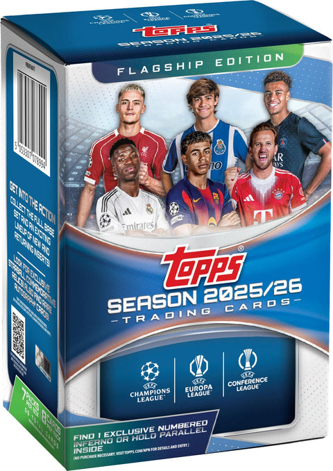 2025/26 Topps UEFA Club Competitions Soccer 7-Pack Blaster