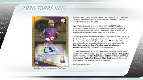 2025/26 Topps UEFA Club Competitions Soccer 7-Pack Blaster
