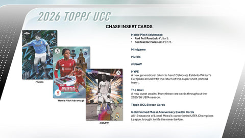 2025/26 Topps UEFA Club Competitions Soccer Hobby