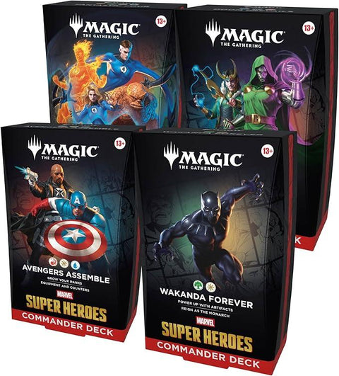 Magic the Gathering Marvel Super Heroes Commander 4-Deck Case