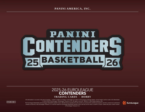 2025/26 Panini Contenders EuroLeague Basketball Hobby