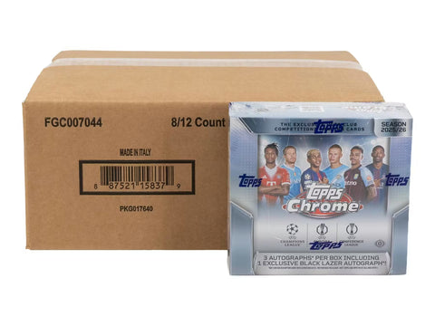 2025/26 Topps Chrome UEFA Club Competitions Soccer Hobby Jumbo