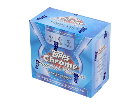 2025/26 Topps Chrome UEFA Club Competitions Soccer Sapphire Edition