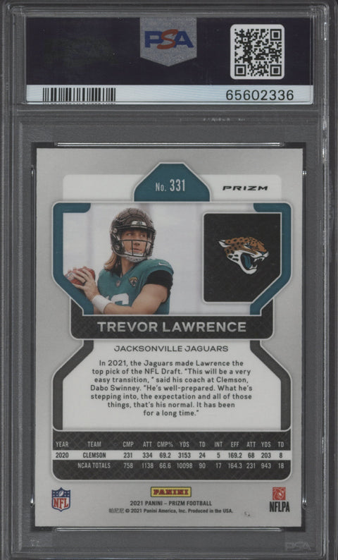 2021 Prizm Trevor Lawrence Lazer PSA 10 #331